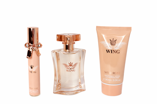 Set Cadou Parfum WILD ROSE WING 3 in 1
