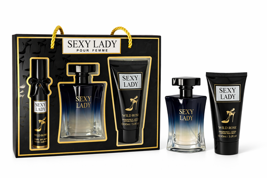 Set Cadou Parfum Sexy Lady Pour Femme Wild Rose 3 in 1