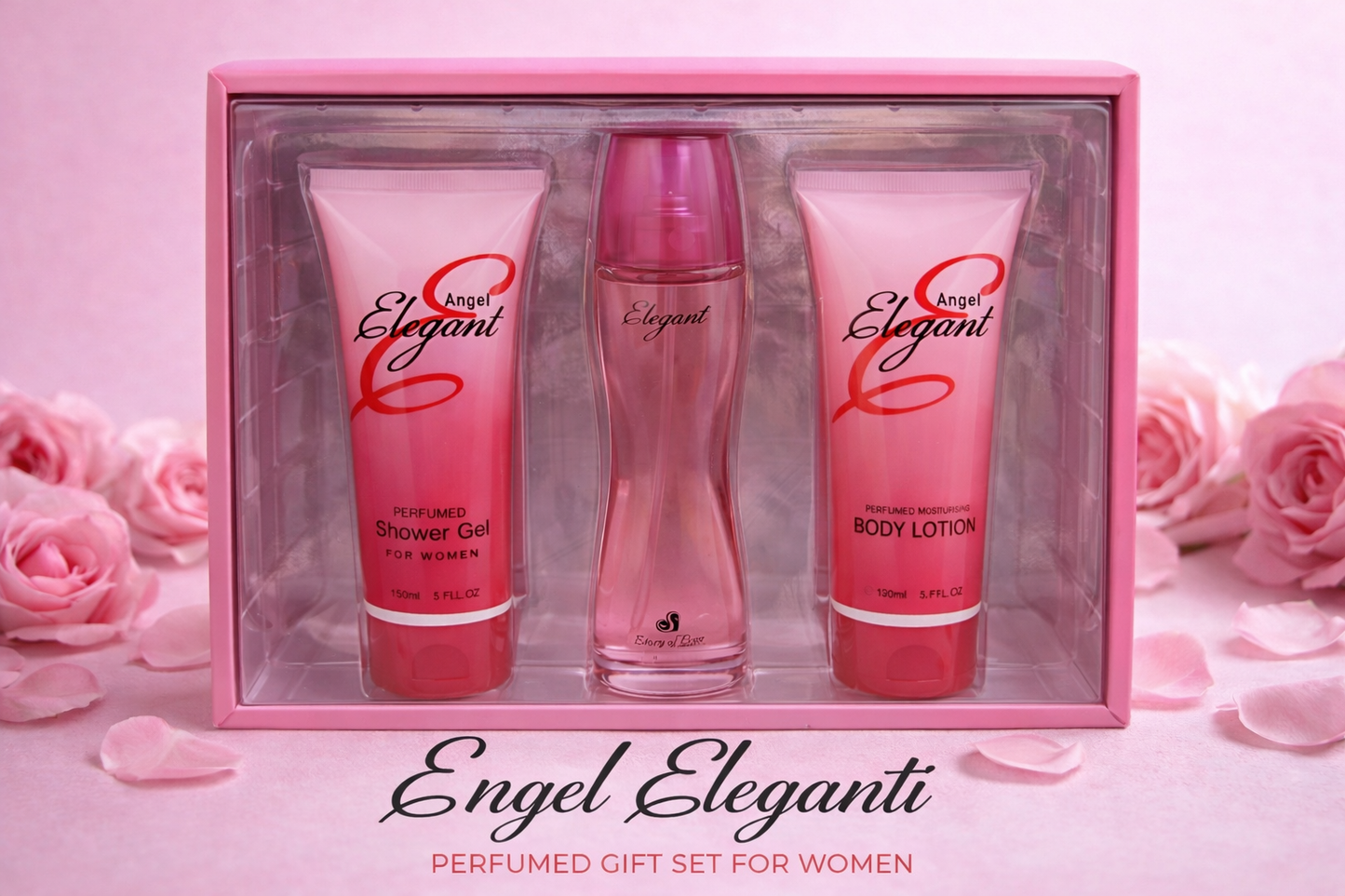 Set Parfum Angel Elegant 3 in 1 pentru Femei